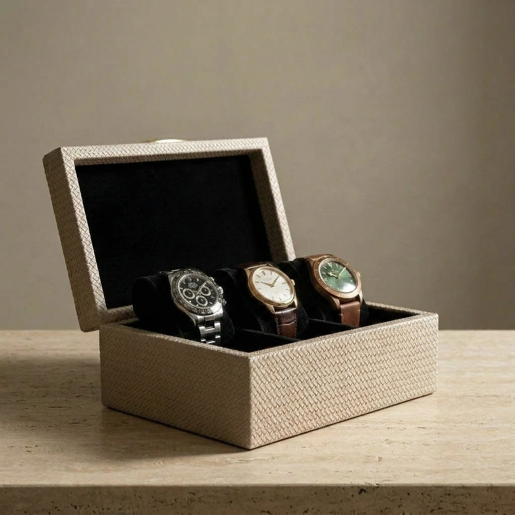 Oberio Faux Leather Box