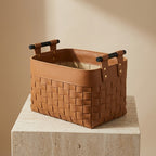 Kesington Faux Leather Basket