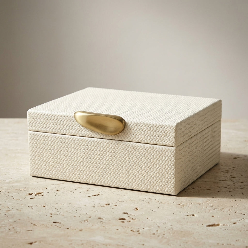 Oberio Faux Leather Box