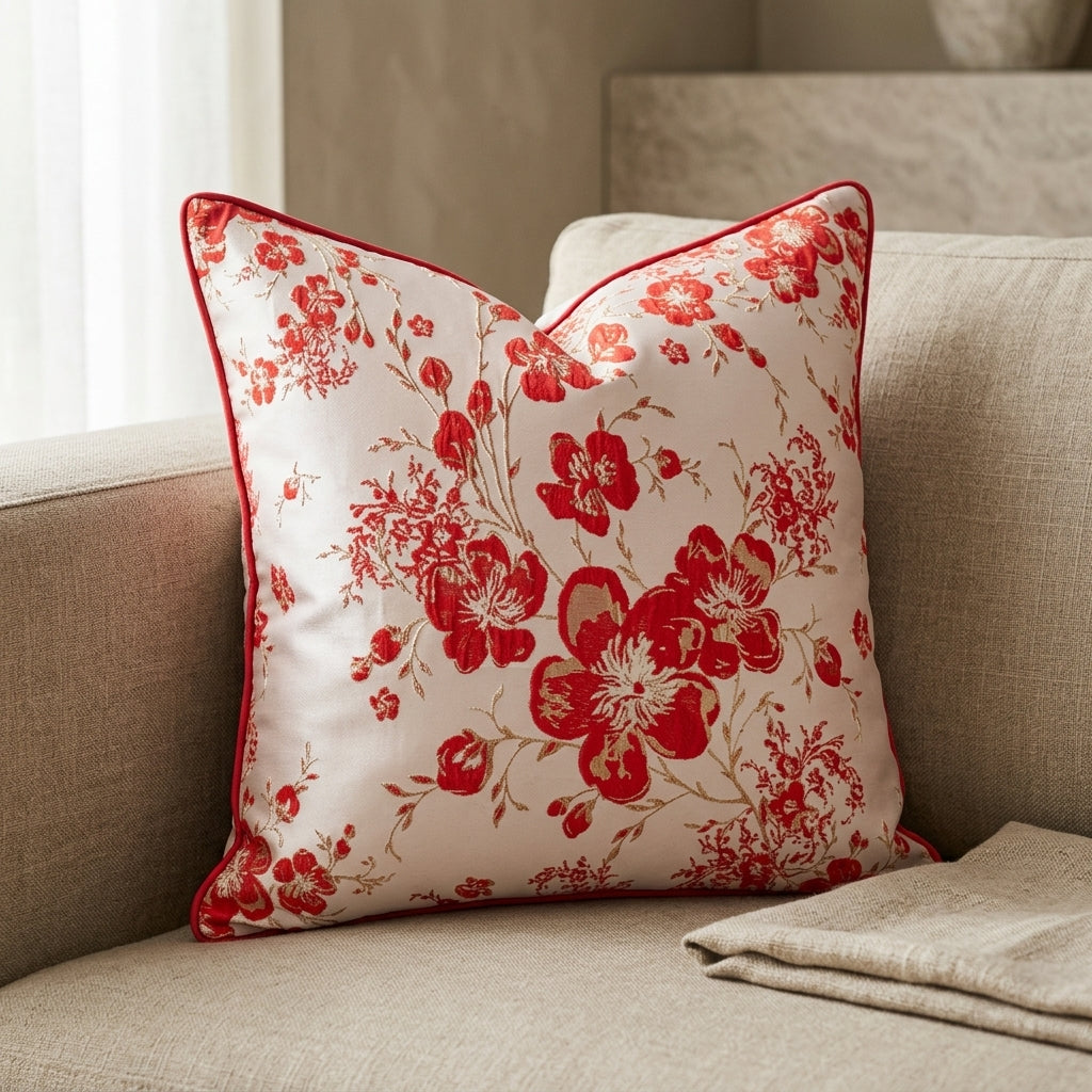 Oriental Peony Cushion