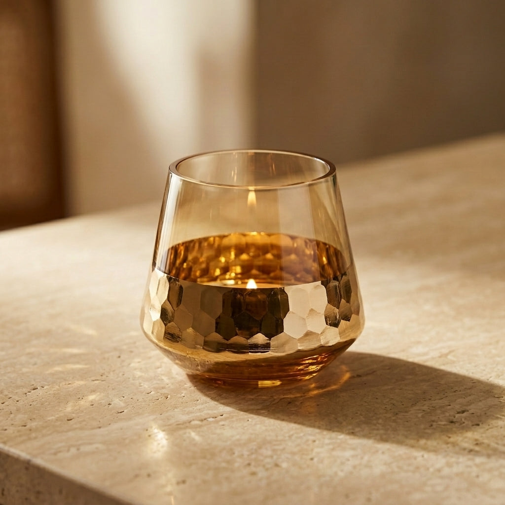 Tilly Hammer Glass Tealight Holder
