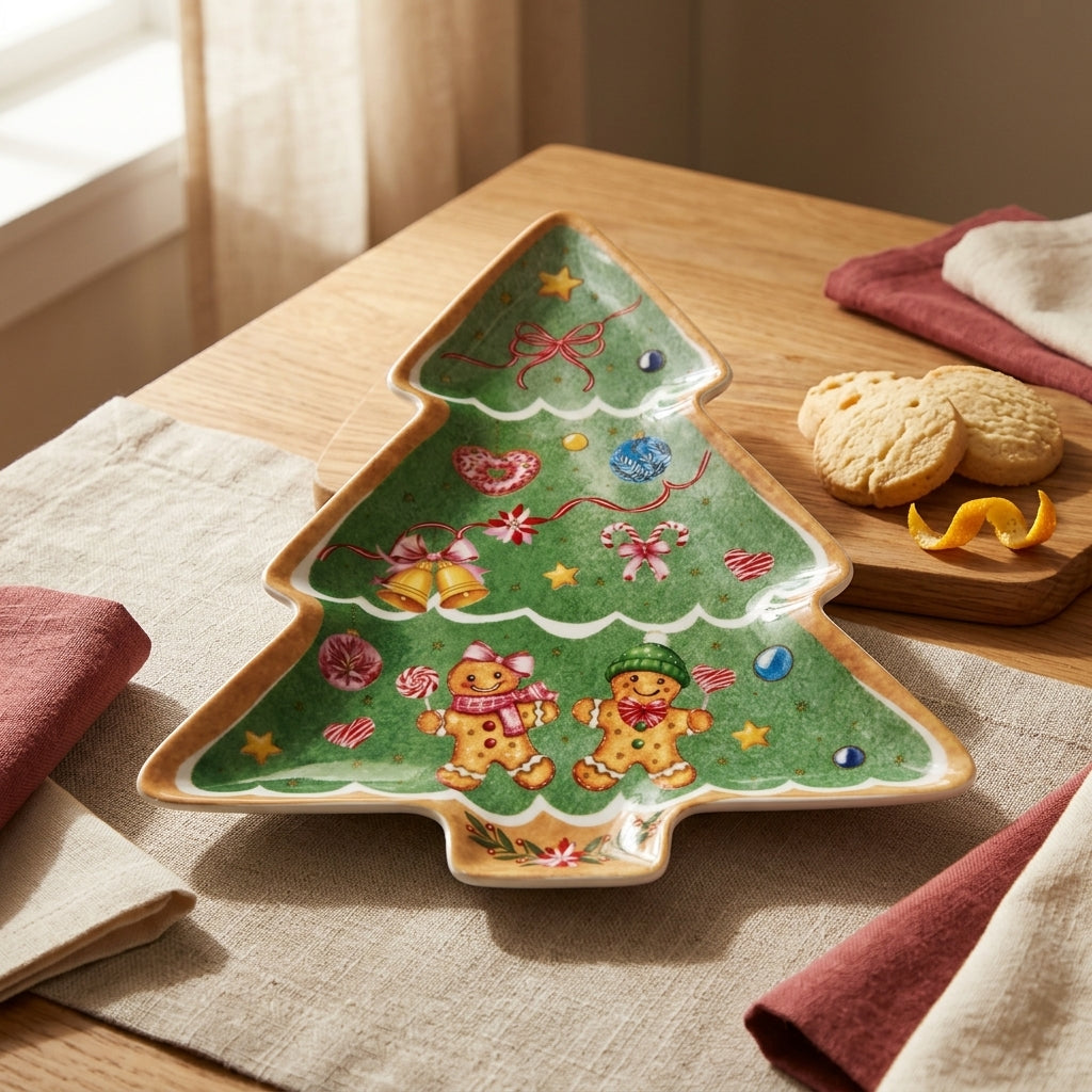 Happy Holiday Tree Plate
