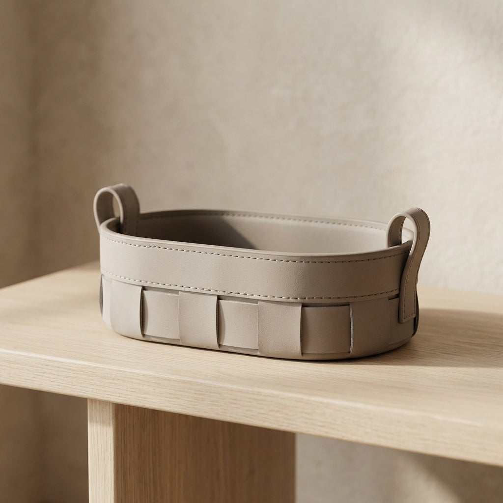 Lexon Faux Leather Basket