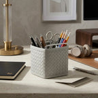 Kingsley Faux Leather Woven Holder