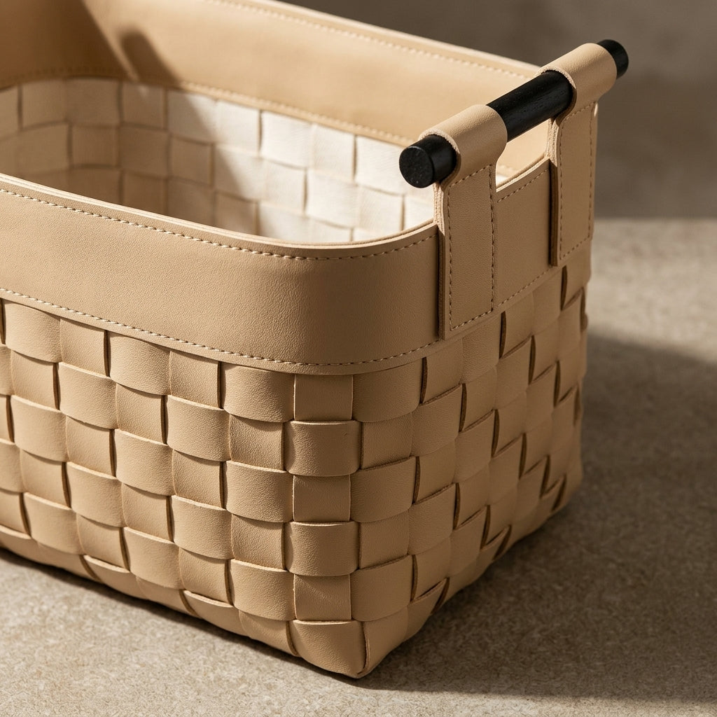Kesington Faux Leather Basket