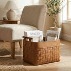 Kesington Faux Leather Basket